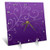 3dRose dc_32495_1 Stylish Swirl Purple Desk Clock, 6 by 6"