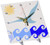 3dRose dc_39389_1 Sunny Day at The Beach Fun Art Desk Clock, 6 by 6-Inch