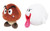 Little Buddy Set of 2 Super Mario All Star 1427 Goomba & 1428 Ghost Boo Stuffed Plush Dolls