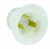 Leviton 2615 30 Amp, 125 Volt, NEMA L5-30P, 2P, 3W,  Locking Flanged Inlet , Industrial Grade, Grounding, White