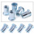 100Pcs M8 Metric Blue Zinc Plated Carbon Steel Rivet Nut Flat Head Threaded Insert Nutsert Assortment Kit