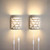 TRLIFE Modern Wall Sconce Plug in, LED Wall Sconce with Frosted Cover 9W 3000K Warm White Plug in Wall Lights, Wall Sconce Lighting with 6FT Plug in Cord and On/Off Switch on The Cord(Set of 2)