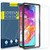 (3 Pack) Moonshield Screen Protector for Samsung Galaxy A70 (6.7") Tempered Glass (Alignment Frame Easy Installation) Advanced Clarity [3D Touch] Case Friendly