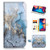 for Samsung A20, A30, Galaxy A20 A30, Designed Flip Wallet Phone Case Cover, A21411 Marble Crystal Light Blue 21411