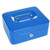 Stalwart 75-0856B 8" Locking Cash Box with Coin Tray, Blue