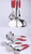 KITCHENWARE: STAINLESS STEEL RED SILICONE HANDLE 6PCS COOKING UTENSIL SET