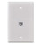 Ethernet Wall Plate, HTTX White 1-Port CAT6 Wall Plate with Removable F/F RJ45 Keystone Jack Inserts [2-Pack]