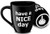 Decodyne Have a Nice Day Coffee Mug, Funny Cup with Middle Finger on the Bottom 14 oz. (Black)