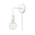 Globe Electric Novogratz x Globe Walter 1-Light Plug-in or Hardwire Wall Sconce, Matte White, 6ft Clear Cord, Inline On/Off Rocker Switch 51489