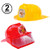 Tigerdoe Fireman Hat - Firefighter Hat & Fire Chief Hat - Fireman Costume Accessories - 2 Pack Fireman Helmet (Red and Yellow)