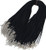 Wonderful 100pcs Black Satin Silk Necklace Cord Rope Necklace Chain with Lobster Claw Clasp