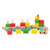 Lucy & Leo 17.7 Inches Wooden Train Set for Toddlers Stacking Toy Train with Stacking Blocks Pull Toys for Toddlers