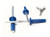 Racer's Speed Shop Chevron Blue 3/16" Small Head Tri-Fold Exploding Aluminum Mandrel Pop Rivets 100 Pack