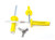 Racer's Speed Shop Yellow 3/16" Small Head Tri-Fold Exploding Aluminum Mandrel Pop Rivets 100 Pack