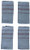 Creative Co-op 18" Square Cotton Woven Overdyed Blue Stripes (Set of 4) Napkins, Aqua