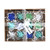 kat + annie 12 Count Blue Flowers Ornament, Silver