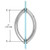 CRL 6" Chrome Crescent Style Back-to-Back Pull Handles