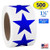 Metallic Blue Star Shape Foil Sticker Labels, 500 Labels per Roll, 1 1/2 inch Diameter, 1.5"
