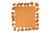 Creative Co-op Square Pumpkin Spice Tassel Trim Pillow, Orange