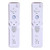 Poulep Wireless Remote Controller for Wii Wii U Console with Motion Plus - White and White
