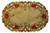 SAINTY H0775-(16x36) Red Poppy Oval Table Runner, 16" x 36", Cream