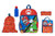 Nintendo Boys' Mario 5 Pc Set Backpack, Blue, One Size