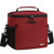 MIER Insulated Lunch Bag Men and Women Soft Cooler Lunch Box Tote with Shoulder Strap, Leakproof Liner, 24 Can, Dark Red