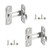 90 Degree Stainless Steel Flip Latch Sliding Door Latch Safety Door Lock Right Angle Curved Door Buckle Brushed Finish, 2 Pack