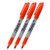 Sharpie Permanent Marker, Fine Point, Orange, Pack of 3