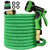 Linquo 100 ft Garden Hose Upgraded Expandable Hose, Durable Flexible Water Hose, 8 Function Spray Hose Nozzle, 3/4" Solid Brass Connectors, Retractable Latex Core, Lightweight Expanding Hose