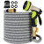 Linquo 100 ft Garden Hose - All New Expandable Water Hose with Dual Latex Core, Solid Brass Connectors Fittings, Expanding Extra Strength Retractable Fabric - Flexible Hose with Spray Nozzle