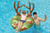 Poolmaster Camo Inflatable Swimming Pool Party Float (48 Inch), Green, Brown, Tan
