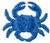Chesapeake Bay Ocean Blue Crab Drawer Pull Painted Cast Iron Distressed Finish
