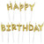 Chic Happy Birthday Metallic Letter Candle Cake Topper, Gold