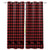 Edwiinsa Black and Red Buffalo Plaid and Bear Kitchen Curtains Window Drapes Treatment, 2 Panels Set Door Curtians for Kitchen Cafe Office, 80W x 84L inch