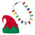 Windy City Novelties Ugly Sweater Christmas Party Kit - Holiday LED Elf Hat + LED Christmas Bulb Necklace Combo (LED Elf Hat + Necklace)