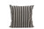 Creative Co-Op Square Cotton Woven Pillow with Black & Cream Stripes