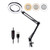 Toolour LED 5X Magnifying Glass Light Desk Lamp - 3 Light Modes 10 Brightness Dimmable - USB Powered Lighted Magnifier with Extended Swivel Arms Tabletop Clamp for Reading Close Work & Pro Tasks