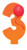 Creative Converting Numerical Balloon Candle, 3", Orange