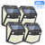 200LED Wireless Solar Lights Outdoor, Motion Sensor Solar Lights with [160° Detect Angle, 300° Lighting Angle], IP65 Level Waterproof Security Lights for Fence, Garden, Yard, Garage, Pathway(4 Pack)