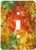 3dRose LLC lsp_60721_1 Trendy Gold Green N Red Abstract Single Toggle Switch