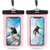 JOTO Universal Waterproof Pouch, IPX8 Waterproof Cellphone Dry Bag Underwater Case for iPhone 11 Pro Max Xs Max XR X 8 7 6S+ SE 2020, Galaxy S20 Ultra S10 S9 S8/Note10+ 9 up to 6.9" -2 Pack,Clearpink
