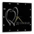 3dRose dpp_29618_2 Two Silver Hearts 25th Anniversary-Wall Clock, 13 by 13-Inch
