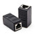 ZYAMY 2PCS Black RJ45 Coupler in-Line Coupler Network LAN Connector Extender Adapter Ethernet Cable Join Extension Converter Female to Female Ethernet RJ45 Connector