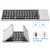 Foldable Bluetooth Keyboard, Jelly Comb Dual Mode Bluetooth & USB Wired Rechargable Portable Mini BT Wireless Keyboard with Touchpad Mouse for Android, Windows, PC, Tablet-Black and Silver