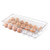 iDesign Fridge Binz BPA-Free Plastic Stackable Egg Holder - 14.57" x 6.25" x 3", Clear/White