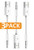 for iPod Shuffle Cable, 3-Pack 3.5mm Jack Plug to USB Power Charge USB Charger SYNC Data Cable Compatible for Apple iPod Shuffle 3rd 4th 5th Generation MP3/MP4