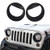 Jeep Wrangler Headlight Cover Matte Black Angry Bird Bezels for 2007-2015 Jeep Wrangler Jk & JK Unlimited