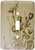 3dRose lsp_79218_1 Vintage Green Floral Single Toggle Switch