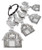Ganz Measuring Spoons - Rooster, Set of 4